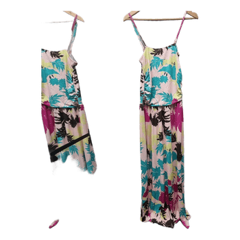 Colorful floral maxi dress