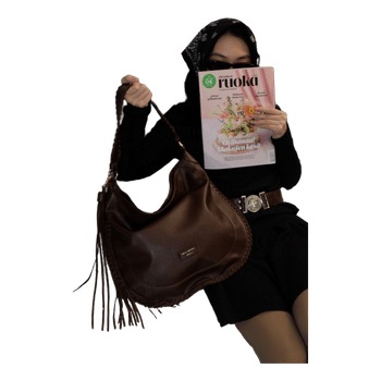 Brown hobo bag
