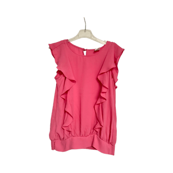 Pink ruffle blouse