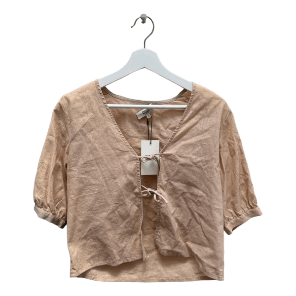 Beige linen top