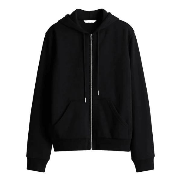 Black zip hoodie