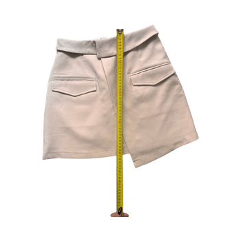 Beige mini skirt