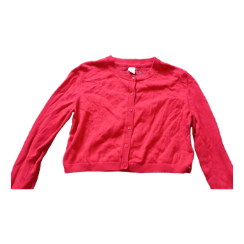 Red lace cardigan