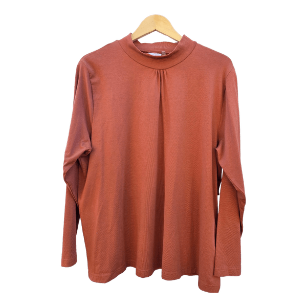 Brown long-sleeved top