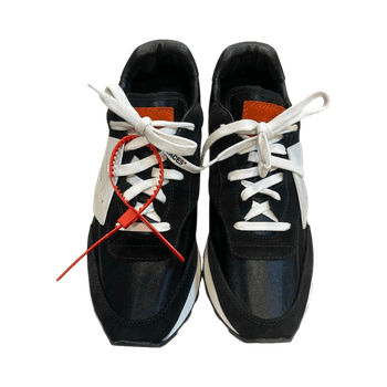 Off-White Black Suede Leather Runner Arrow Sneakers