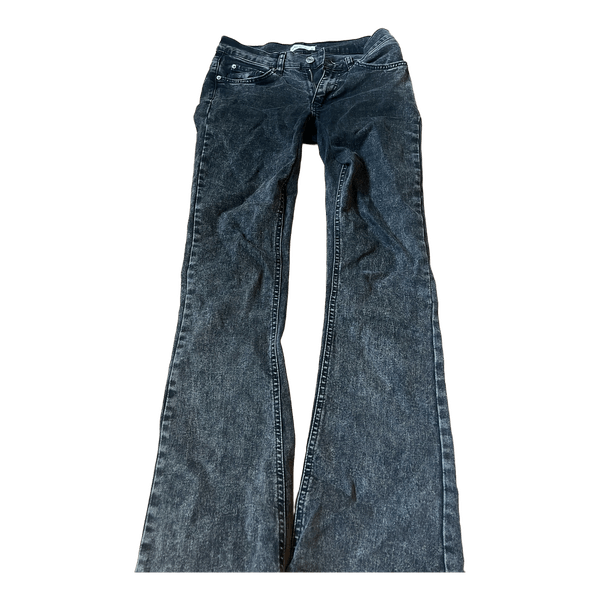 Vaskede mørkegrå jeans