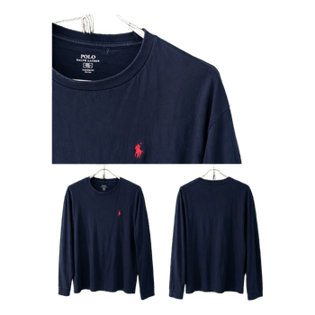Polo Ralph Lauren Long Sleeve T-Shirt Black Custom Fit
