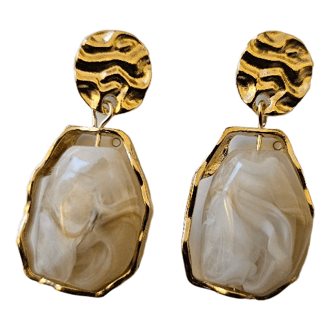 Gold-toned statement earrings