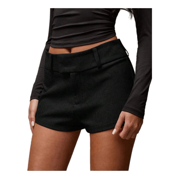 Black tailored shorts