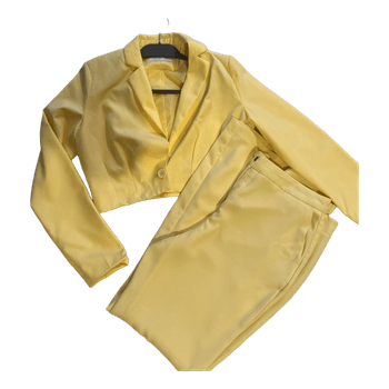 Yellow two-piece suit