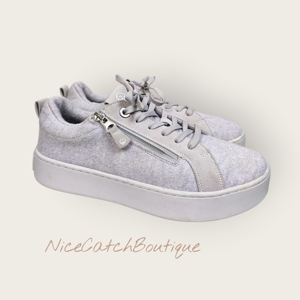 Grey Giesswein wool sneakers