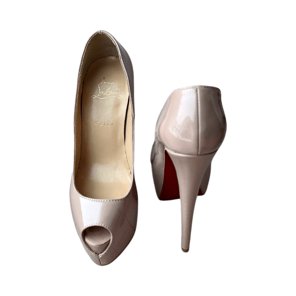 Christian Louboutin beige heels
