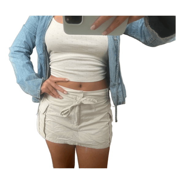 Beige mini nederdel fra ZARA