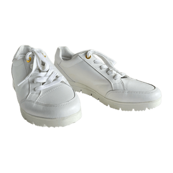 White leather sneakers