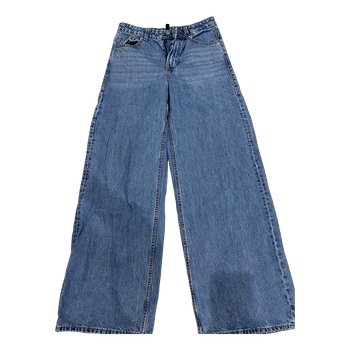 Blue wide leg jeans