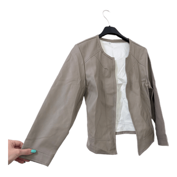 Beige faux leather jacket
