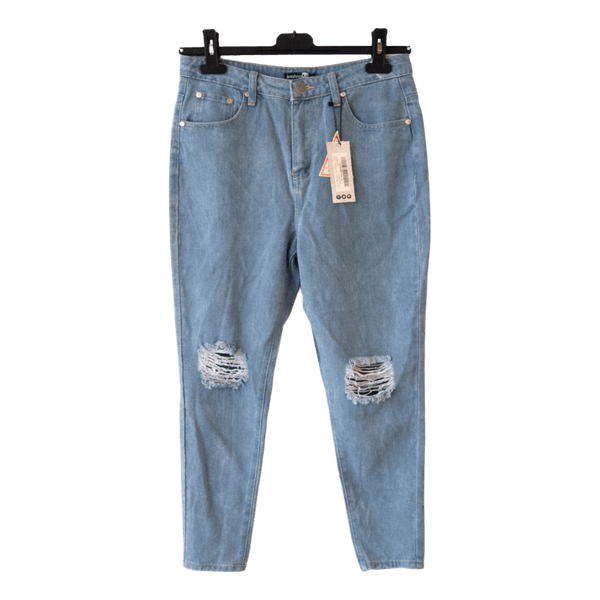 Boohoo Blue džinsai su skylėmis UK10 nauji su etikete