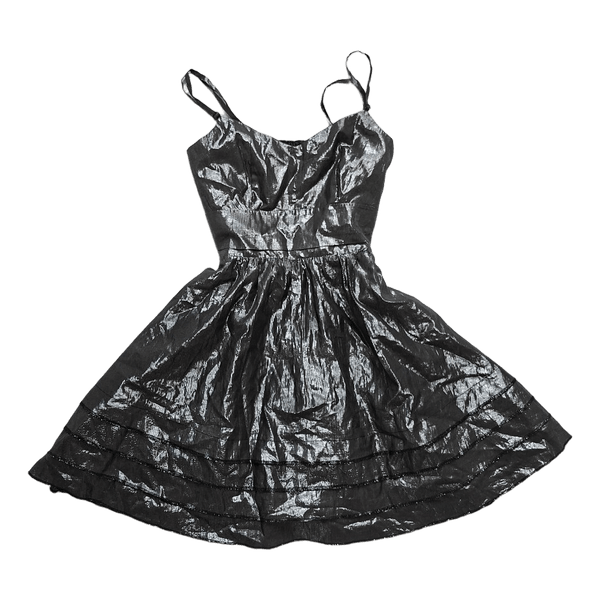 Silver metallic party dress