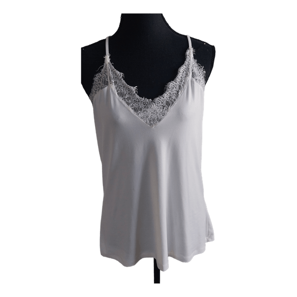 Hvid Vero Moda top med blonder