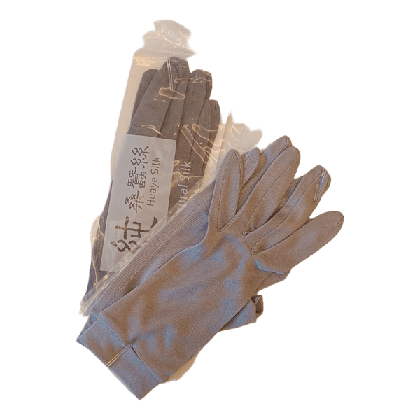 Moisturizing gloves, knitted silk, one size