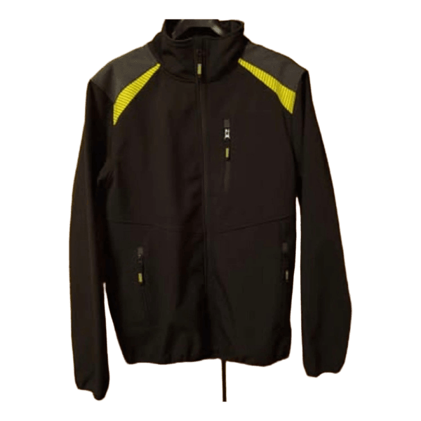 Musta softshell-takki