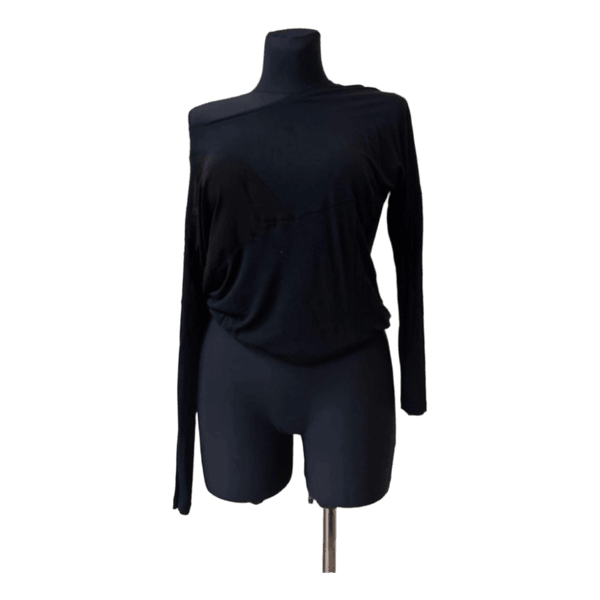 Black long-sleeved top