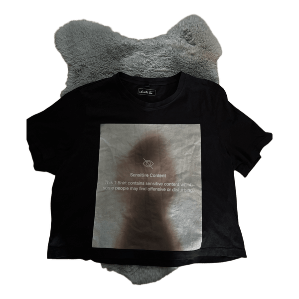 Black sensitive content t-shirt