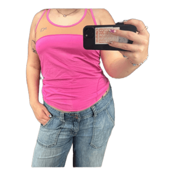 Pink and beige tank top