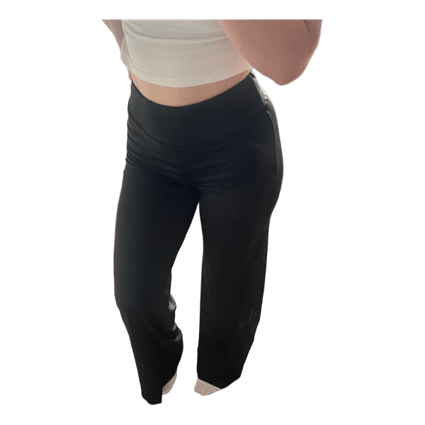 Black wide leg trousers