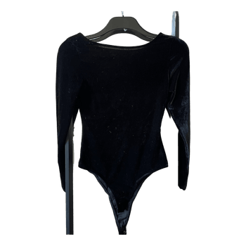 Black velvet bodysuit