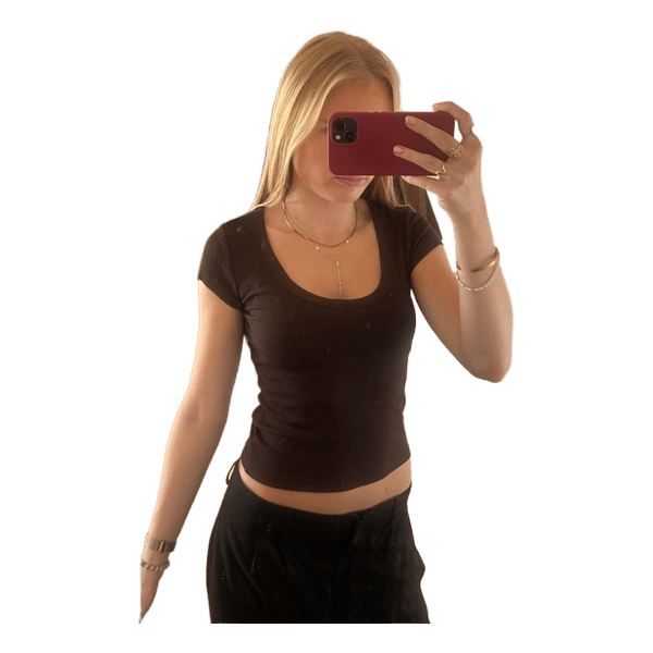Brun kortærmet t-shirt