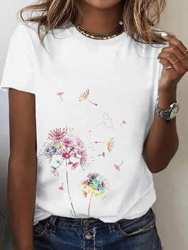 Dandelion print t-shirt