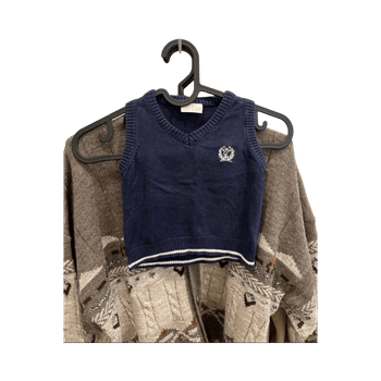 Navy knitted sweater vest