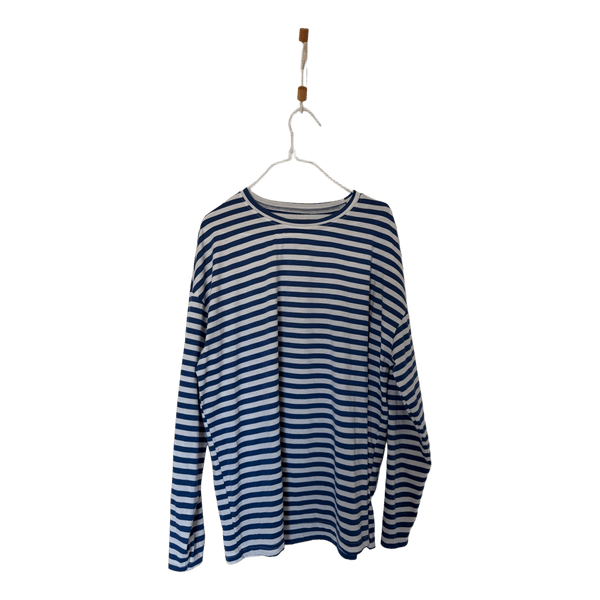 Stribet langærmet t-shirt