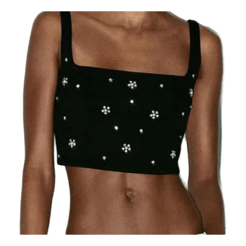 Zara black crop top
