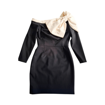 VALENTINO luxus offshoulder virgin wool dress 