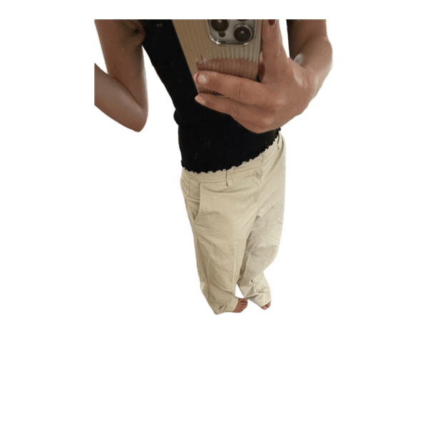 Beige trousers
