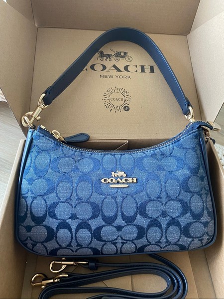 Coach blue denim handbag