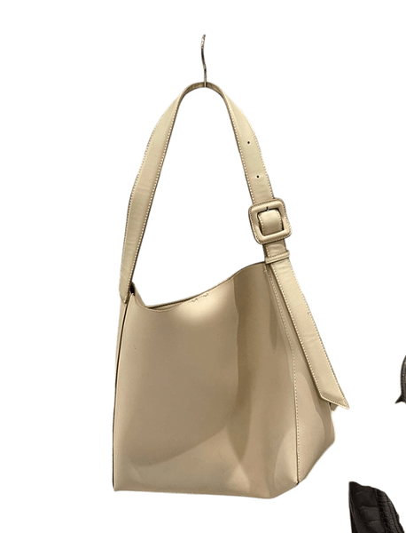 Beige shoulder bag