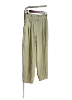 Light green linen blend trousers