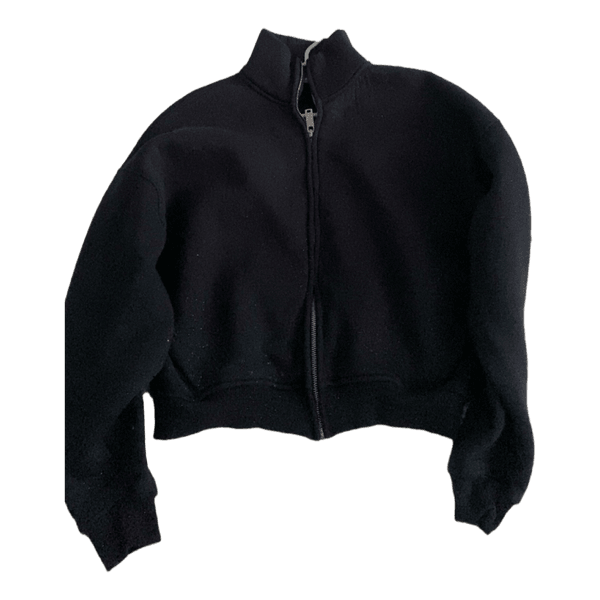 Black zip-up sweatshirt