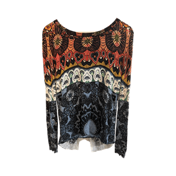 Värikäs pitkähiha neule