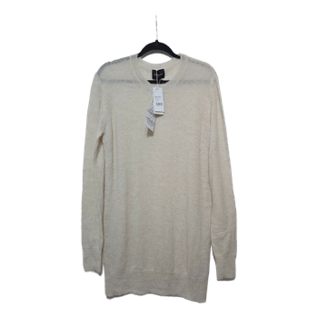 Beige sheer knit sweater
