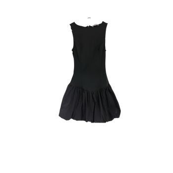 Black sleeveless bubble dress