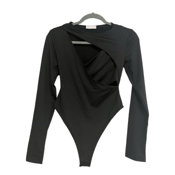 Black cut-out bodysuit