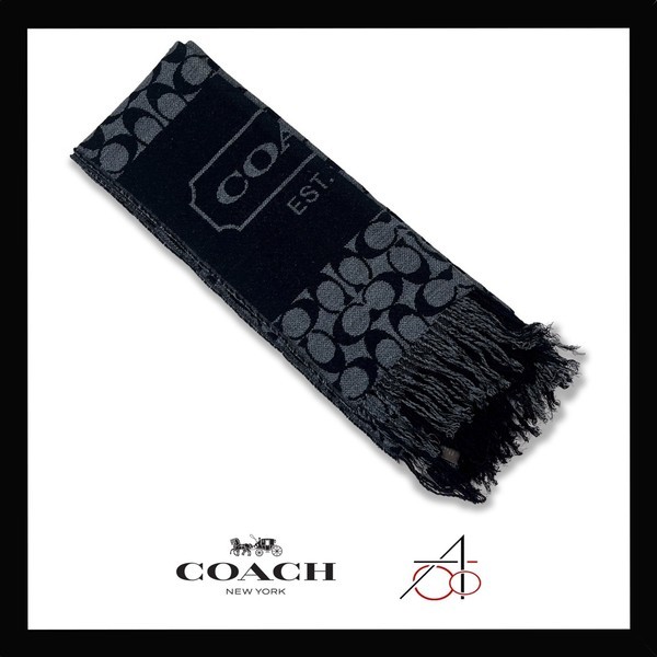 Coach Woolen Cozy and Warm Scarf  • 30 x 180 cm