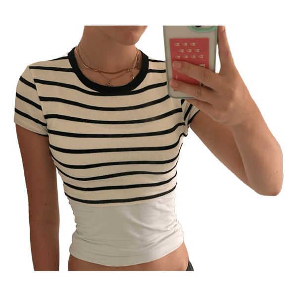 Striped crop t-shirt