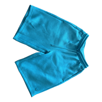 Blue ribbed Adidas shorts