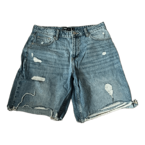blue denim jorts