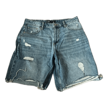 blue denim jorts
